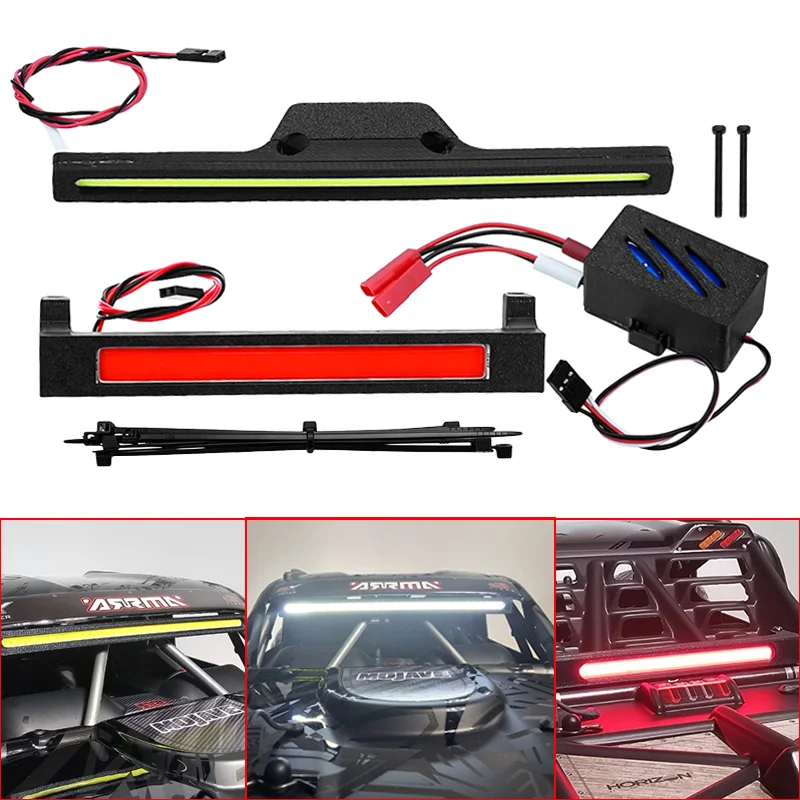 Plastic Front and Rear Taillights for 1/7 ARRMA MOJAVE EXB 6S RC Short Course Desert Car