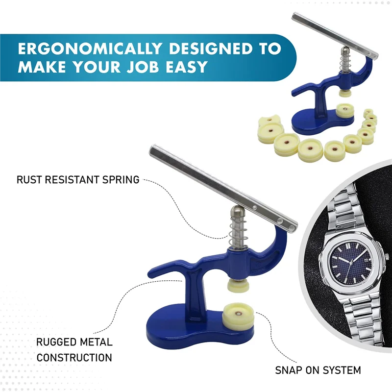 

ABLQ Watch Back Closer Watch Base Cover - Watch Repairing Accessories - Watch Back Closing Tool - Wrist Watch