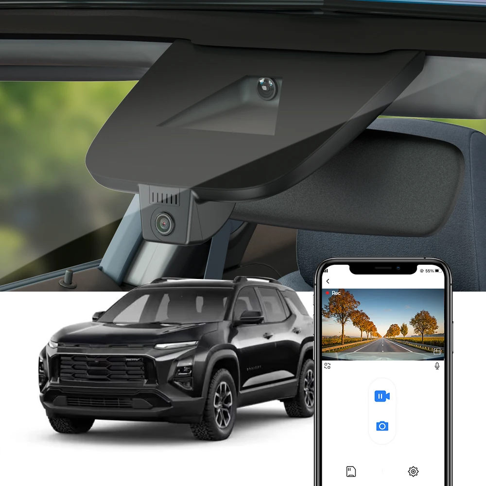 FITCAMX 4K UHD coche DVR para Chevrolet Equinox y Equinox EV 2024 2025, para Chevy Blazer EV y Honda Prologue 2024 Dashcam WiFi