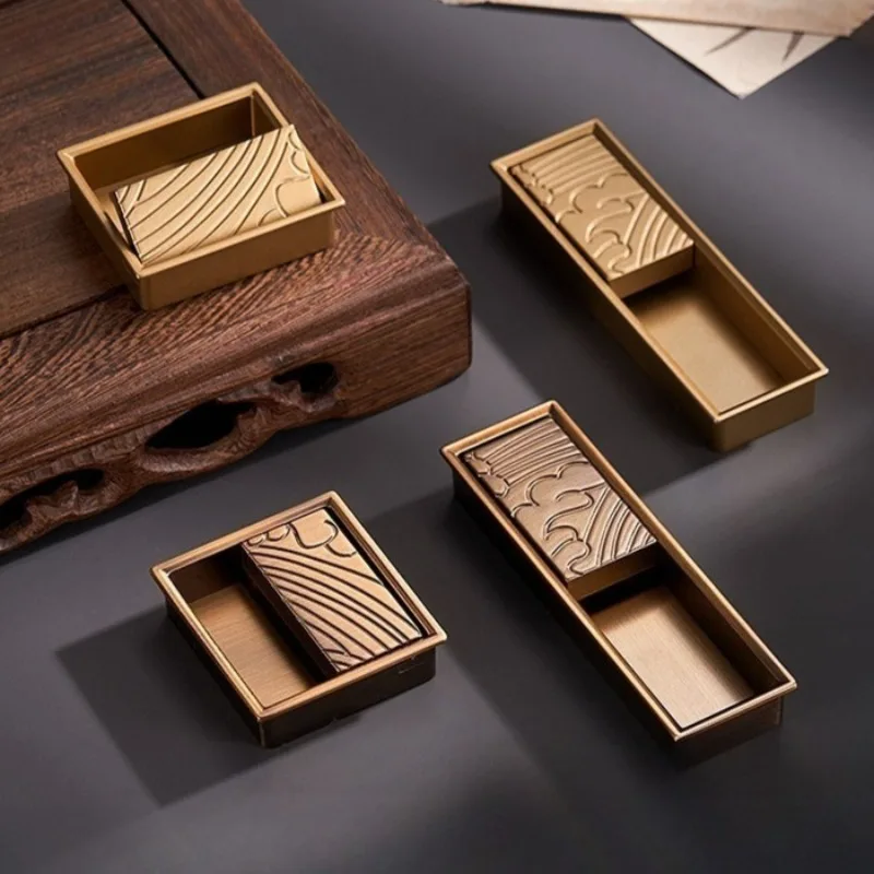 Chinese-style wooden furniture wardrobe door cabinet drawer handles and drawer hardware accessories