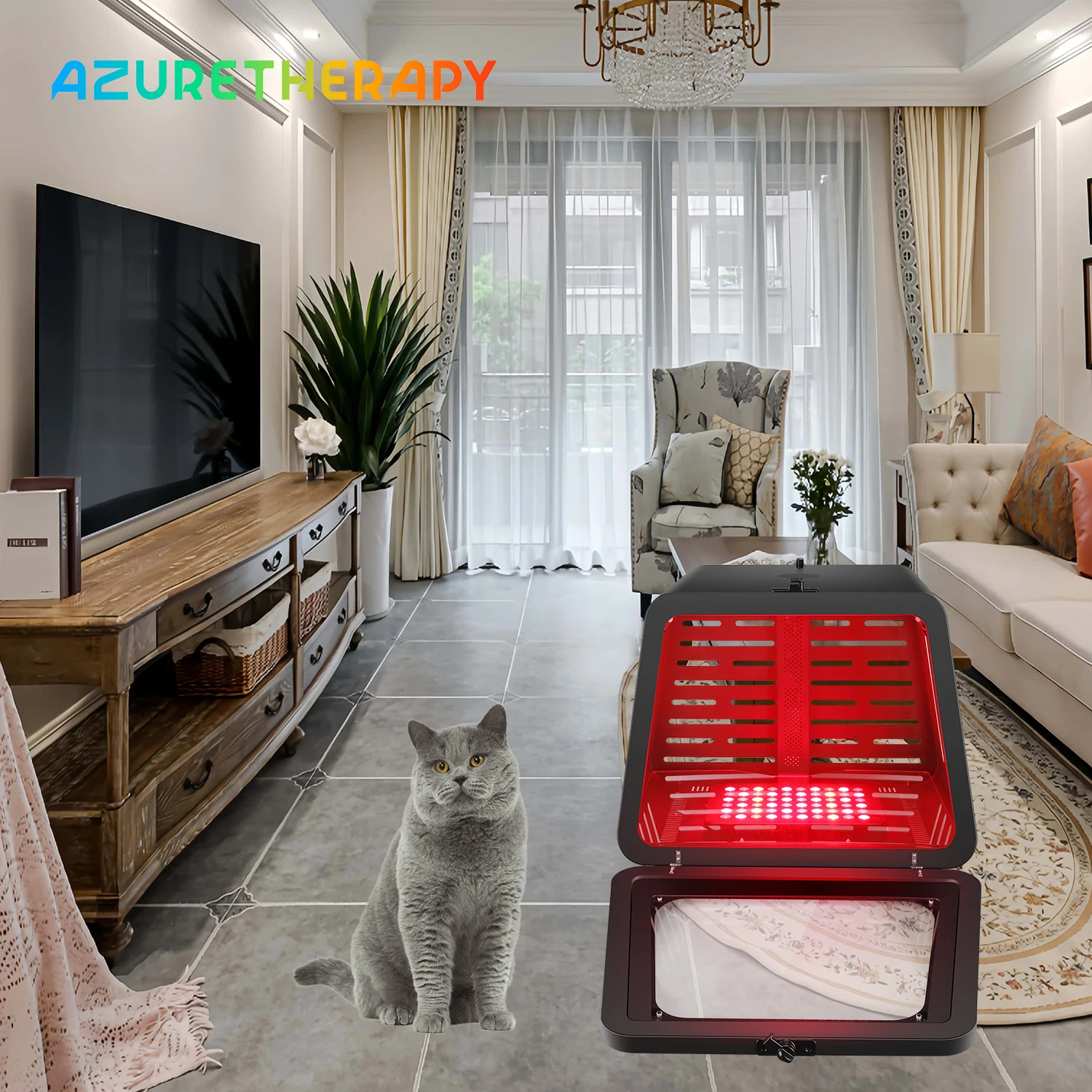 

Переноска для терапии инфракрасным красным светом для металлического ящика для домашних животных и кроликов