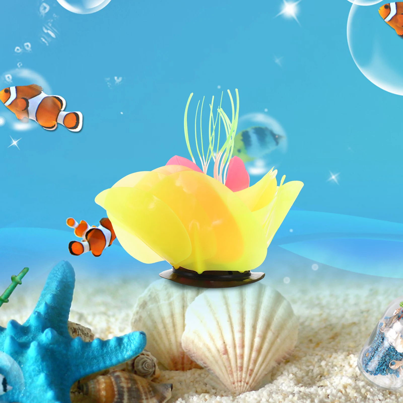 

Glow Coral Aquarium Landscaping Soft Ornaments Fish Tank Decor Floating Plants for Aquatic Decoration