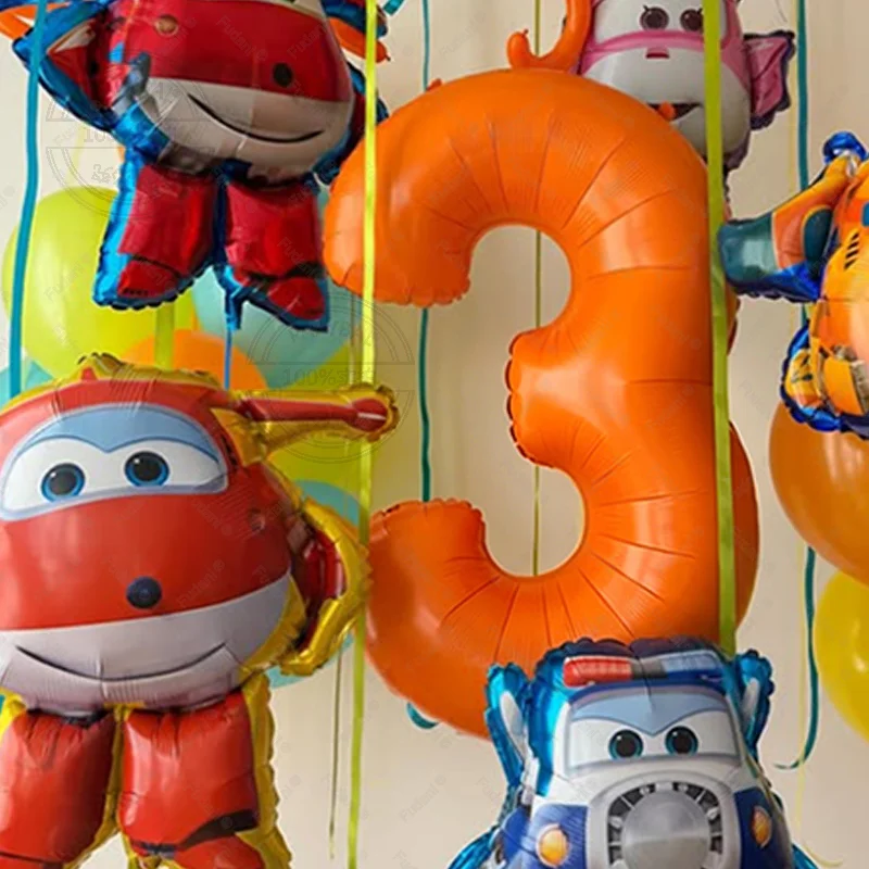 46pcs New Super Wings Aluminum - Lighting Mcqueen Birthday Decor review and price