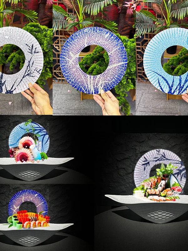 

Acrylic Seood Saimi Decorative Plate Baund Board Cold Di Decoration Accories Circular Ring Kitchen Tools