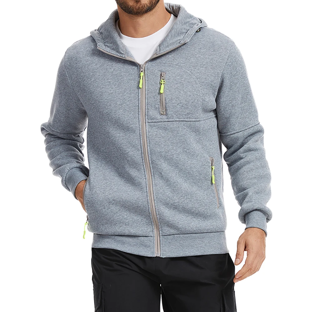 

Мужская толстовка-куртка на молнии, повседневный стиль, простой дизайн, классическая мужская верхняя одежда, облегающий крой, дышащая, модная уличная одежда
