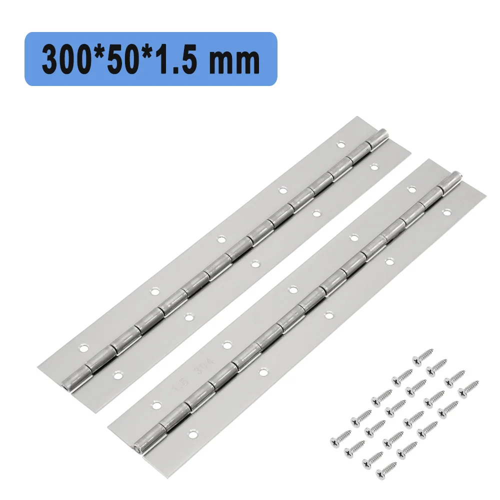 

30cm 304 Stainless Steel Piano Continuous Hinges Furniture Hinges for Doors, Panels, Kitchen Equipment Metal Storage Cabinets