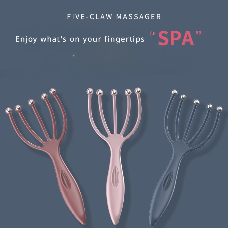 5 Claws Head Massger Streamlined Ball Body Relaxation Scalp Massage Hand Held Hair Relax Spa Health Care Stress Relief Aid