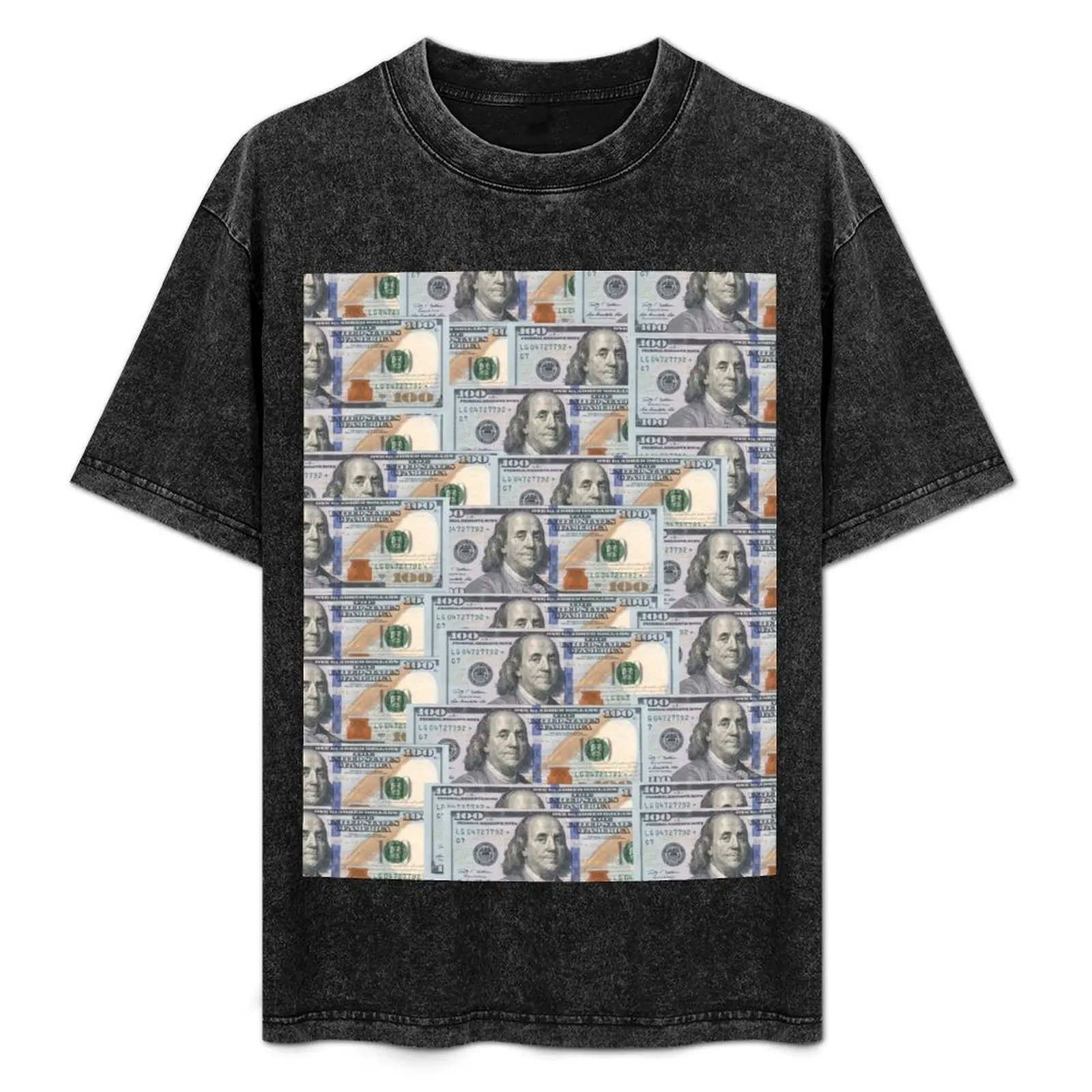 

100 dollar bills T-Shirt rapper graphic tees designer shirts graphic t shirt vintage street wear mens clothes