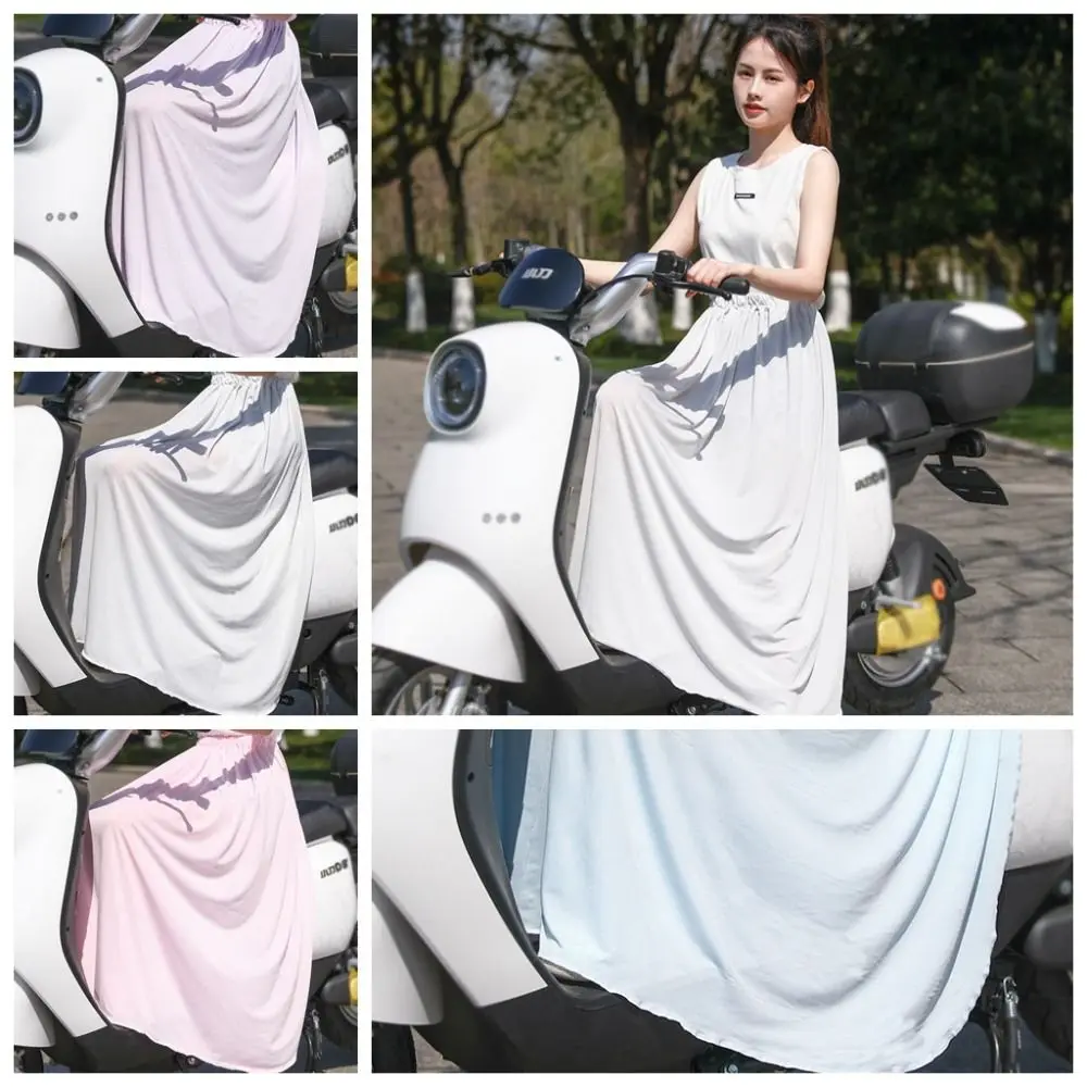 Ice Silk Electric Vehicle Leg Cover Sun Protection Protection Against Light Motorcycle Leg Apron Cover Universal UV Protection