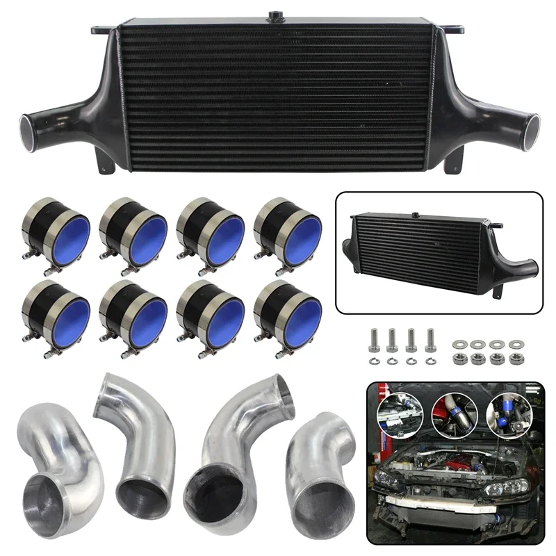 Black/Blue/Red Intercooler Hose Kit Front-Mount FMIC Upgrade Fits For Nissan Skyline R33 R34 GTR RB26DETT High Performance
