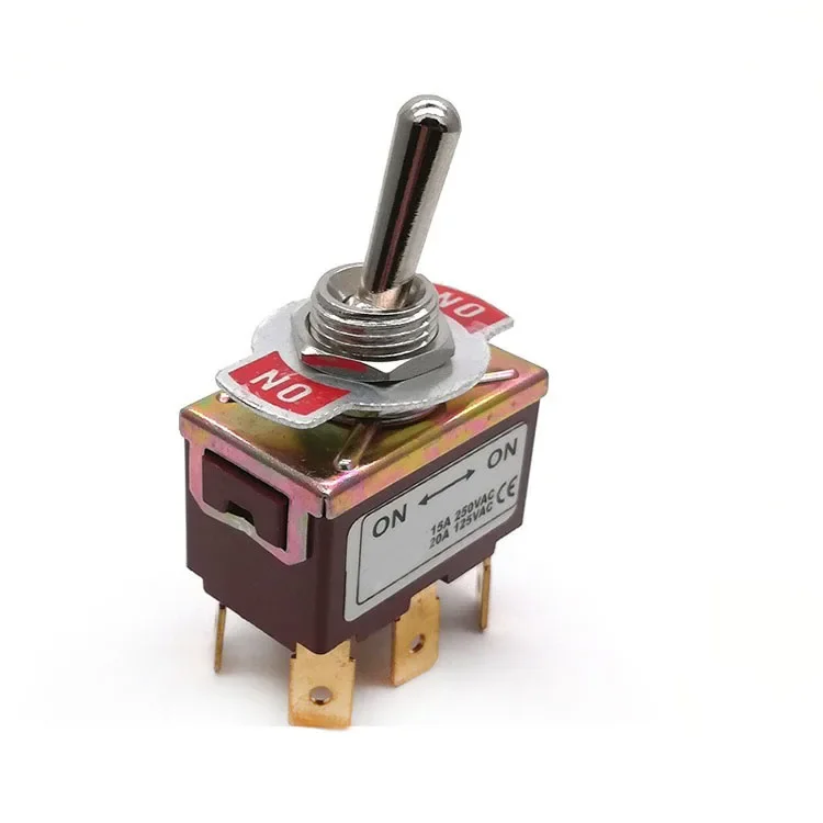 ON-ON Toggle switch 15A/250V Original T702BW/T702BT 6-pin 2-speed Toggle arm switch