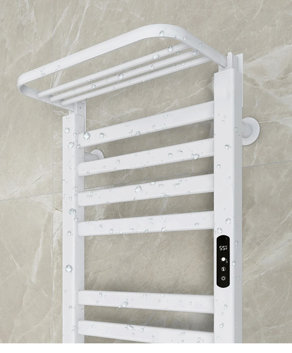 Intelligent Constant Temperature Electric Heating Towel Rack Fast Drying Heat Shelf Rack Punch-free installation Bath Warm Dryer