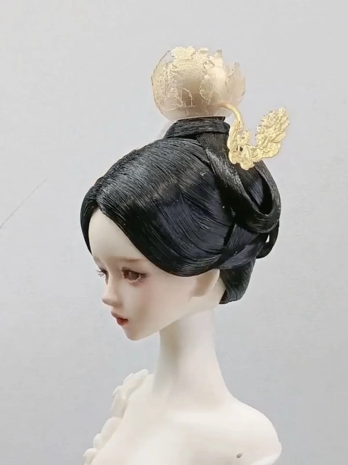 

1/6 1/4 1/3 Scale BJD Fairy Wig Ancient Costume Doll Wigs Chinese Hanfu Vintage Hair For MSD SD13 Big Girl SSDF Accessories 2005