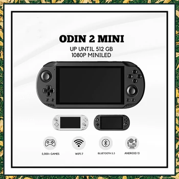 AYN Odin 2 Mini Handheld Game Console 5 Inch Touch Screen Android 13 System 5000mAh 8gen2 Open Source Retro Video Game Player  E