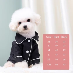 Black Dog Pajamas Autumn Winter Puppy Shirt Sleepwear Floral Pet Jumpsuit Elegant Kitten Pet Clothing for Chihuahua Yorkshire