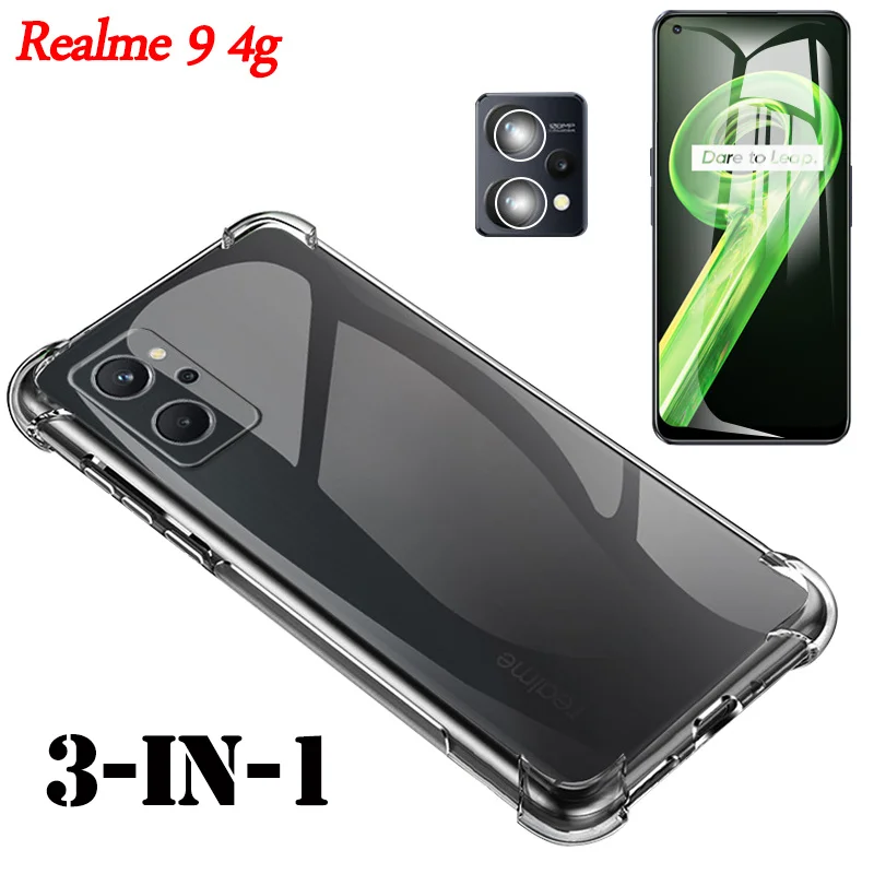 realme c21 c20 realmi 9 case for realmi 9 4g shockproof silicone cover realme9 phone cases realme-9 4g case