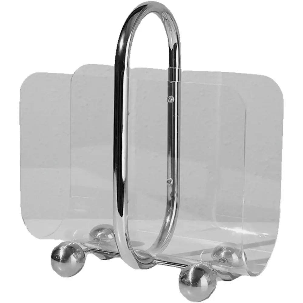 Decorative ern Acrylic Magazine Holder Rack with Handle or loor Tale Top