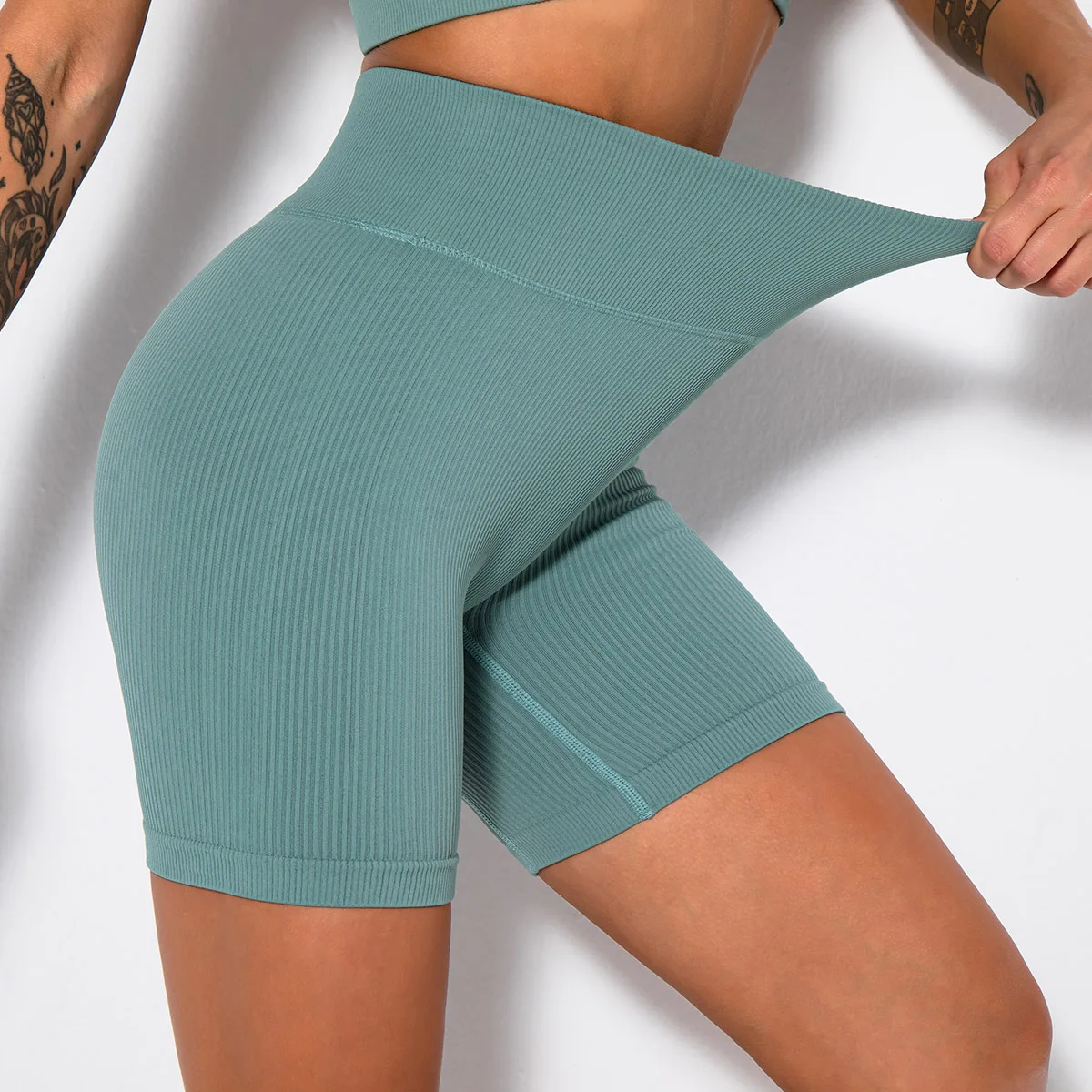 Women Yoga Shorts High Waist Workout Shorts Fitness Yoga Lift Butt Fitness Ladies Yoga Gym Running Short Pants Sportswear