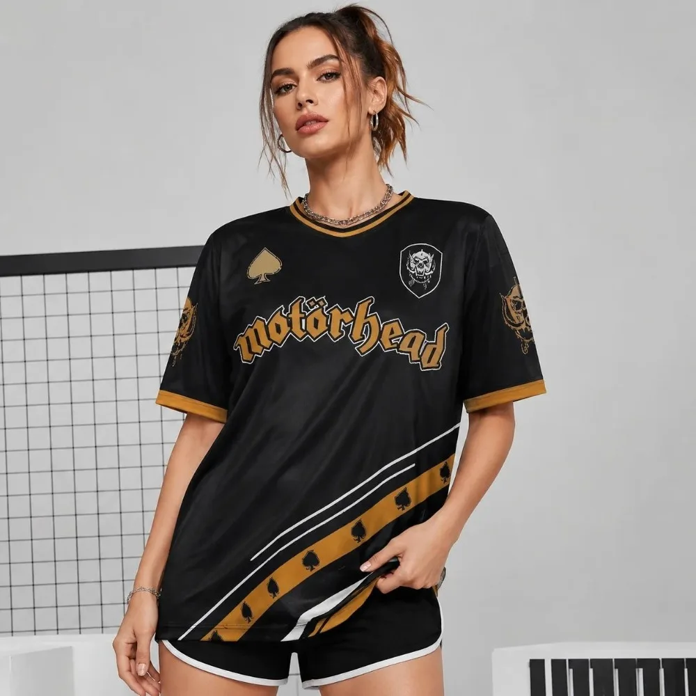 2026 Summer Fashion Breathable T-shirt Loose Football Jersey Street Trend Casual Breathable Men's Women's Fans Short Sleeves