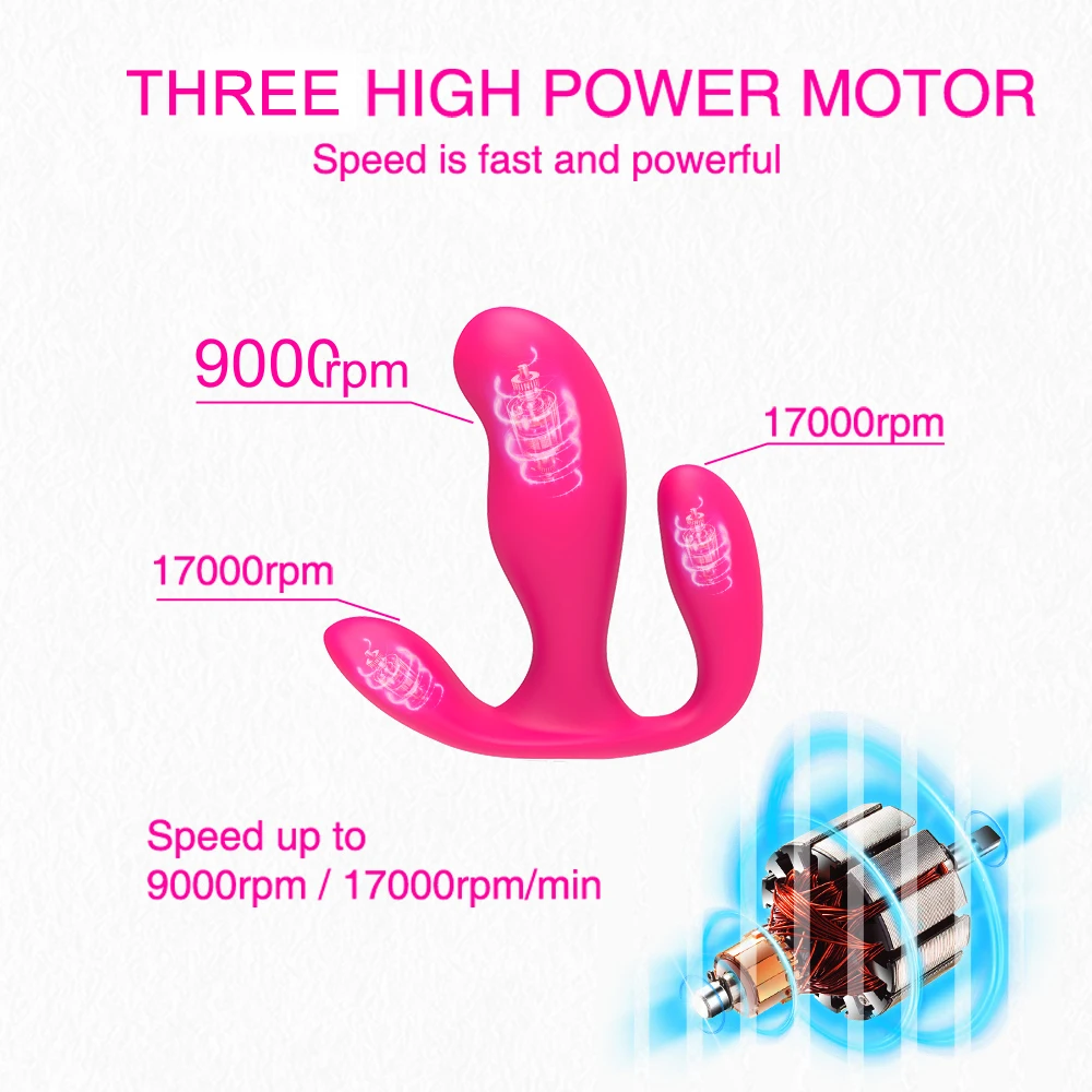 3 in 1 Panties Vibrators Wearable Female Sex Toys Wireless Remote Vibrator for Women G Spot Clitoris Stimulator Anal Massager