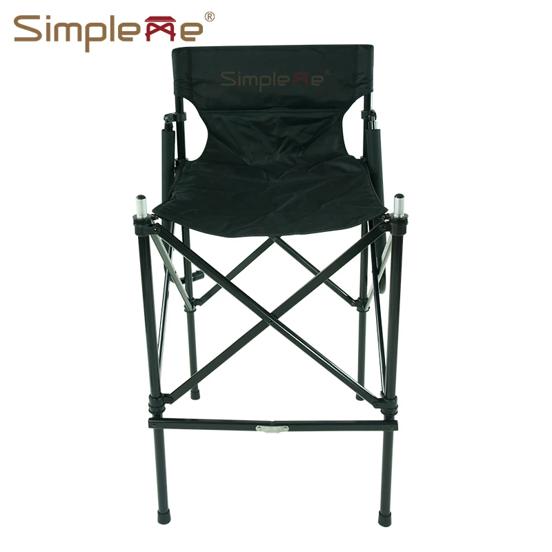 Simple Lightweight 28 Inch Salon Tall Aluminium Folding Director Chair Makeup Chairs