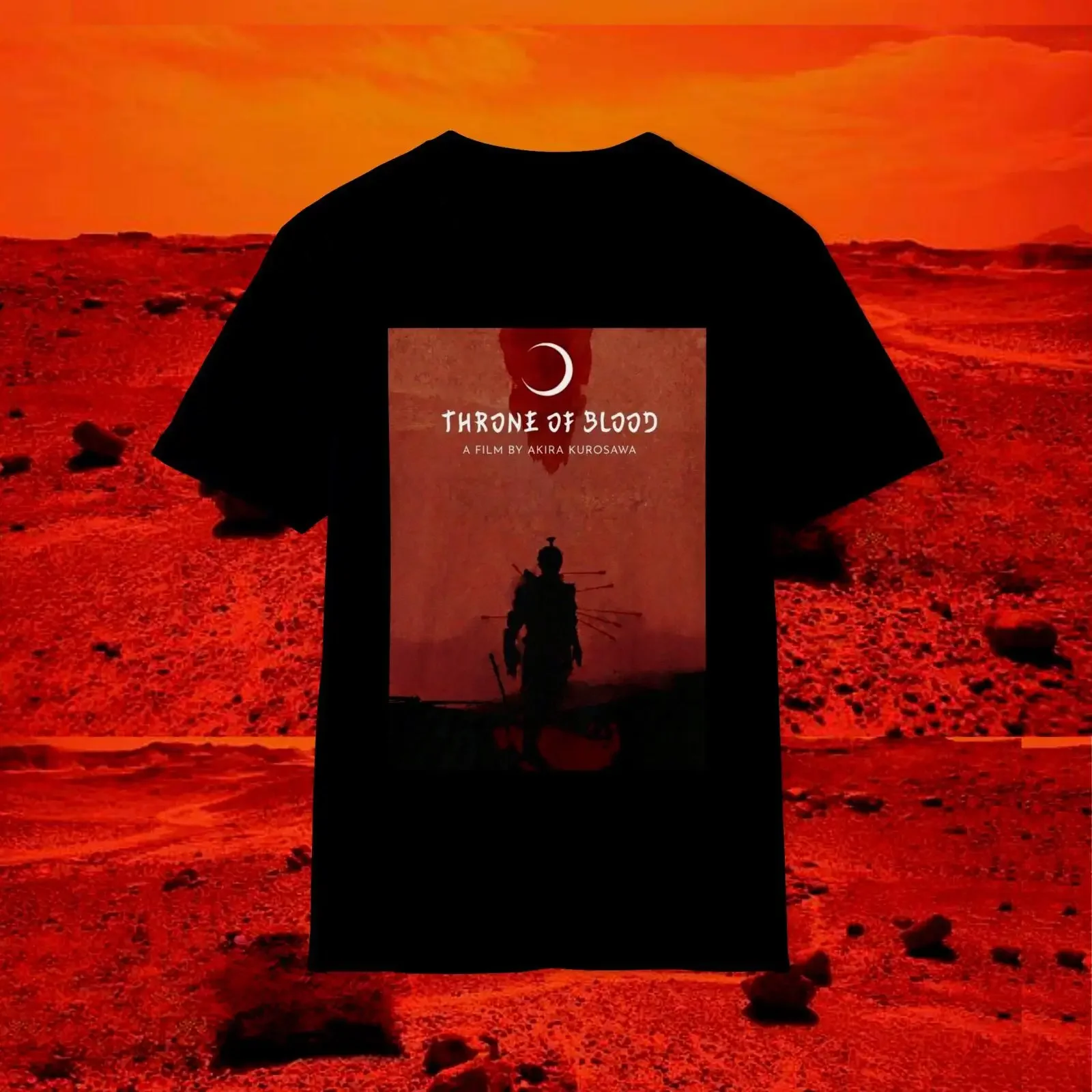 Throne of Blood Akira Kurosawa Japanese Classic Film T shirt Vintage Samurai Movie for Cinema Fans vintage Washed Unisex
