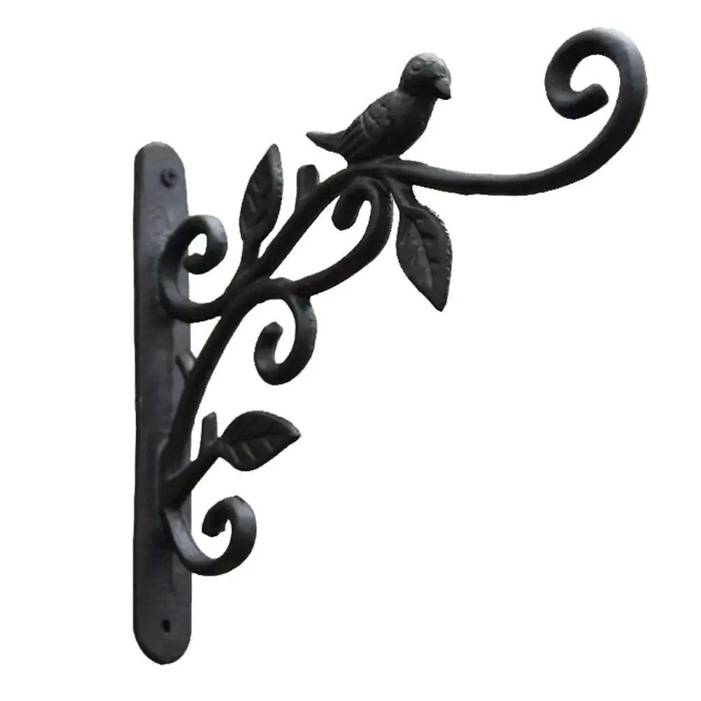 1pc Flower Pot Hook Metal Hanging Basket Brackets Garden Plant Hanger S-shape Flower Pot Hook Garden Wall Decoration