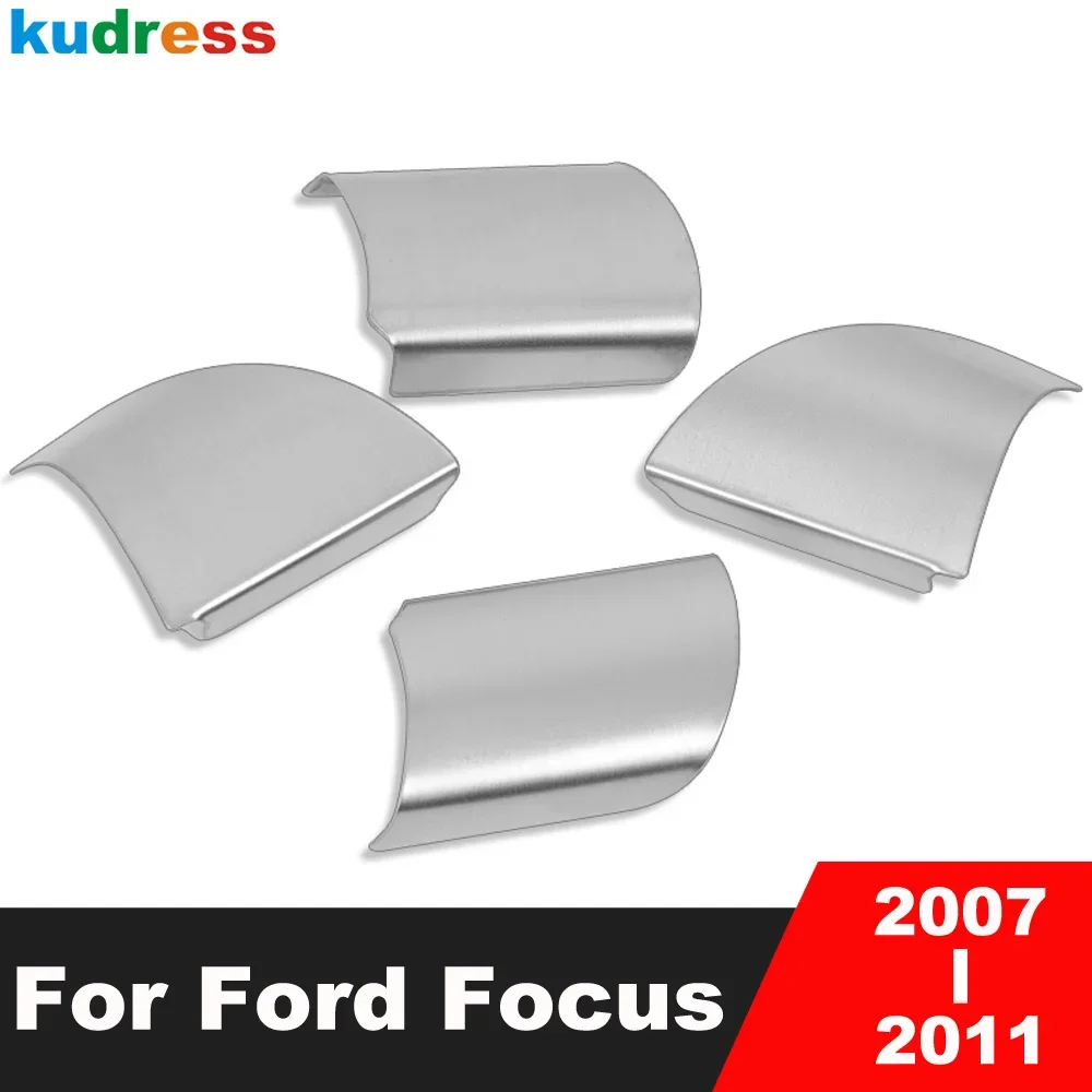 For Ford Focus 2 2007 2008 2009 2010 2011 Stainless Steel Car Steering Wheel Decoration Cover Trims Interior Molding Accessories