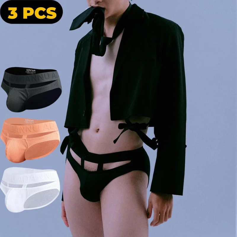 

3PCS/Lot 24 Styles Sexy Leg Strap Mens Sports Fitness Briefs Male Underwear Slip Bikini Jockstrap Underpants Cotton Homme Bikini