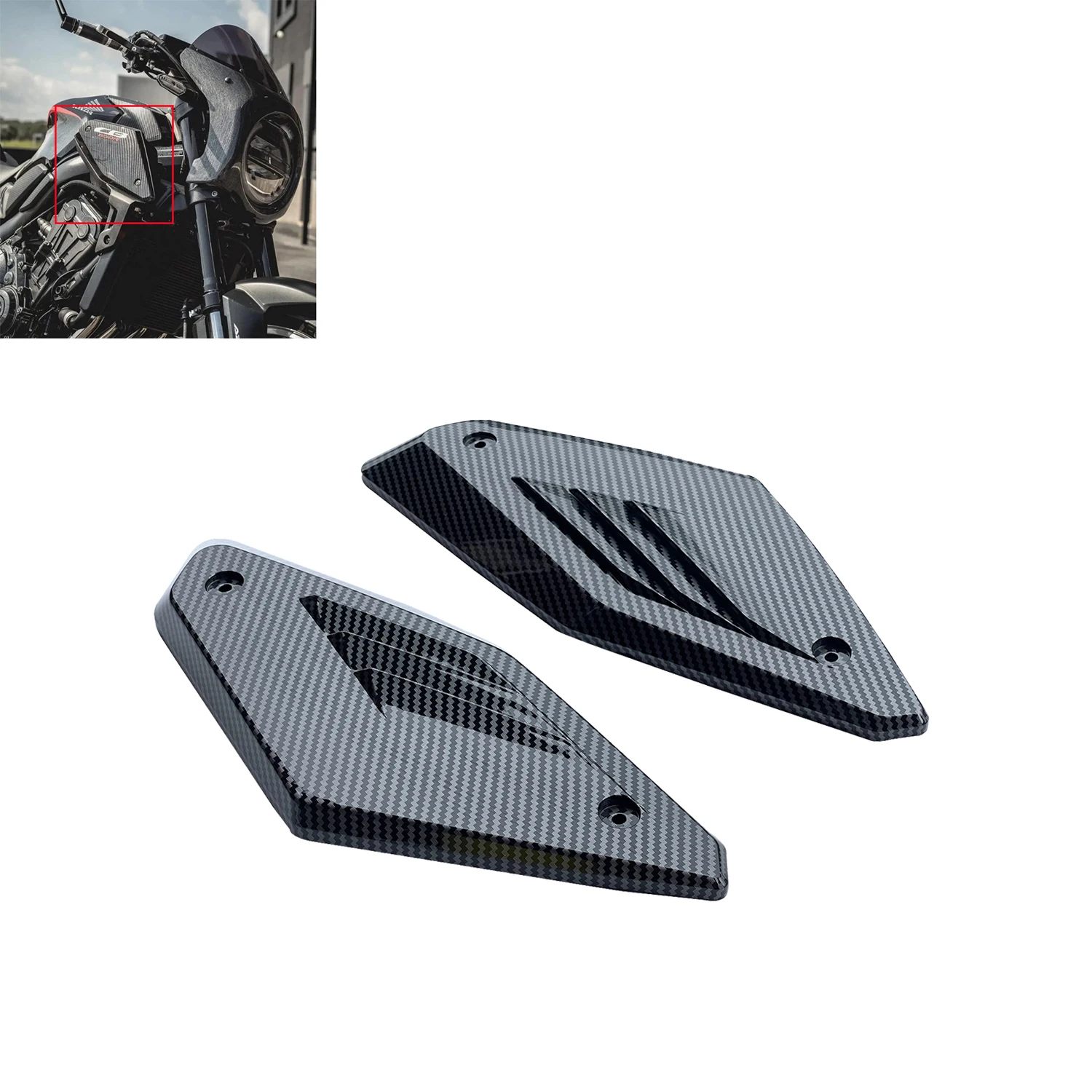 Carbon Fiber Patten Gas Fuel Tank Side Panel Protector Shell Air Intake Cover Fairing For Honda CB650R CBR650R 2019-2022