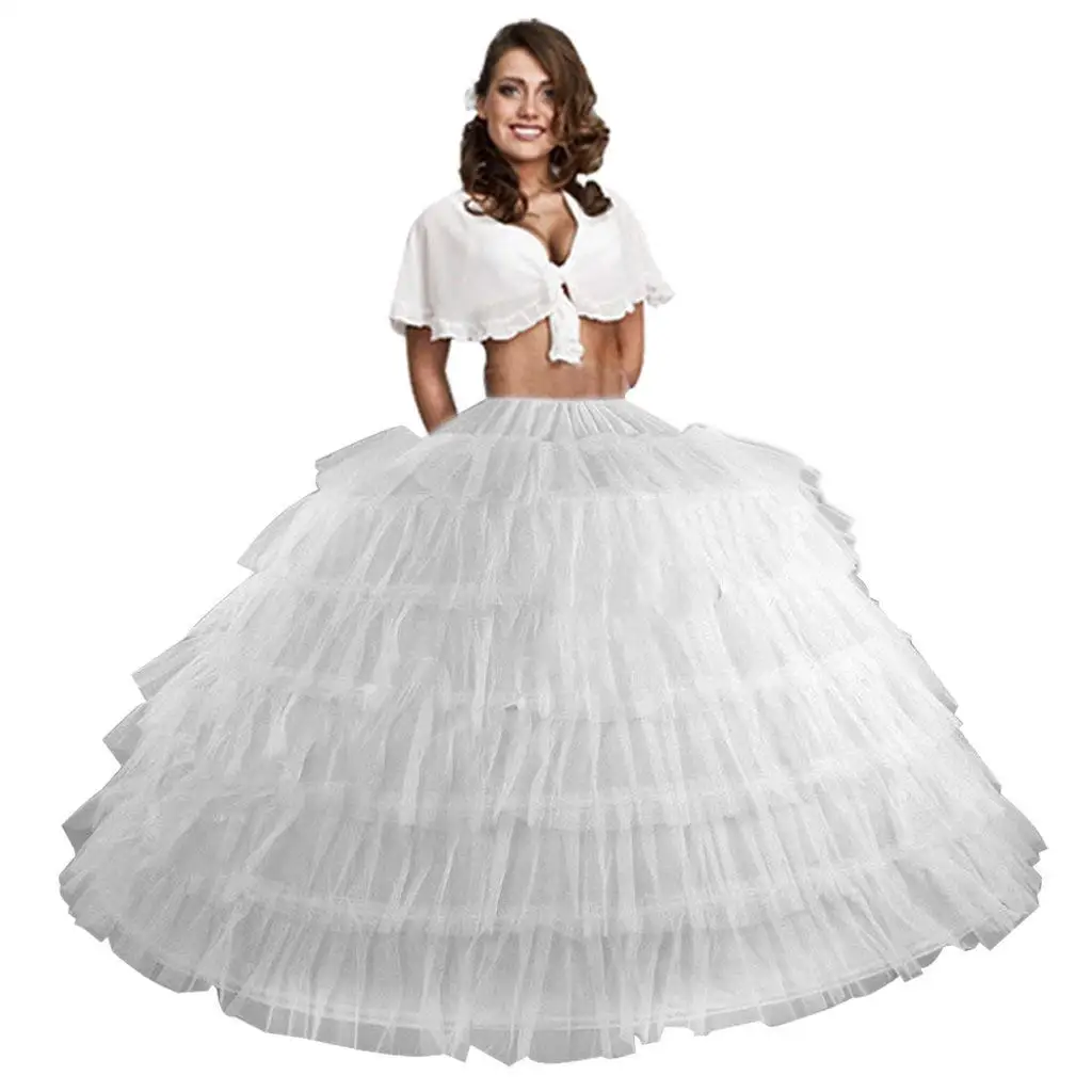 

Full White Ball Gown Hoops Wedding Accessories Petticoat Underskirt Slips Quinceanera Gown for Wedding Dress