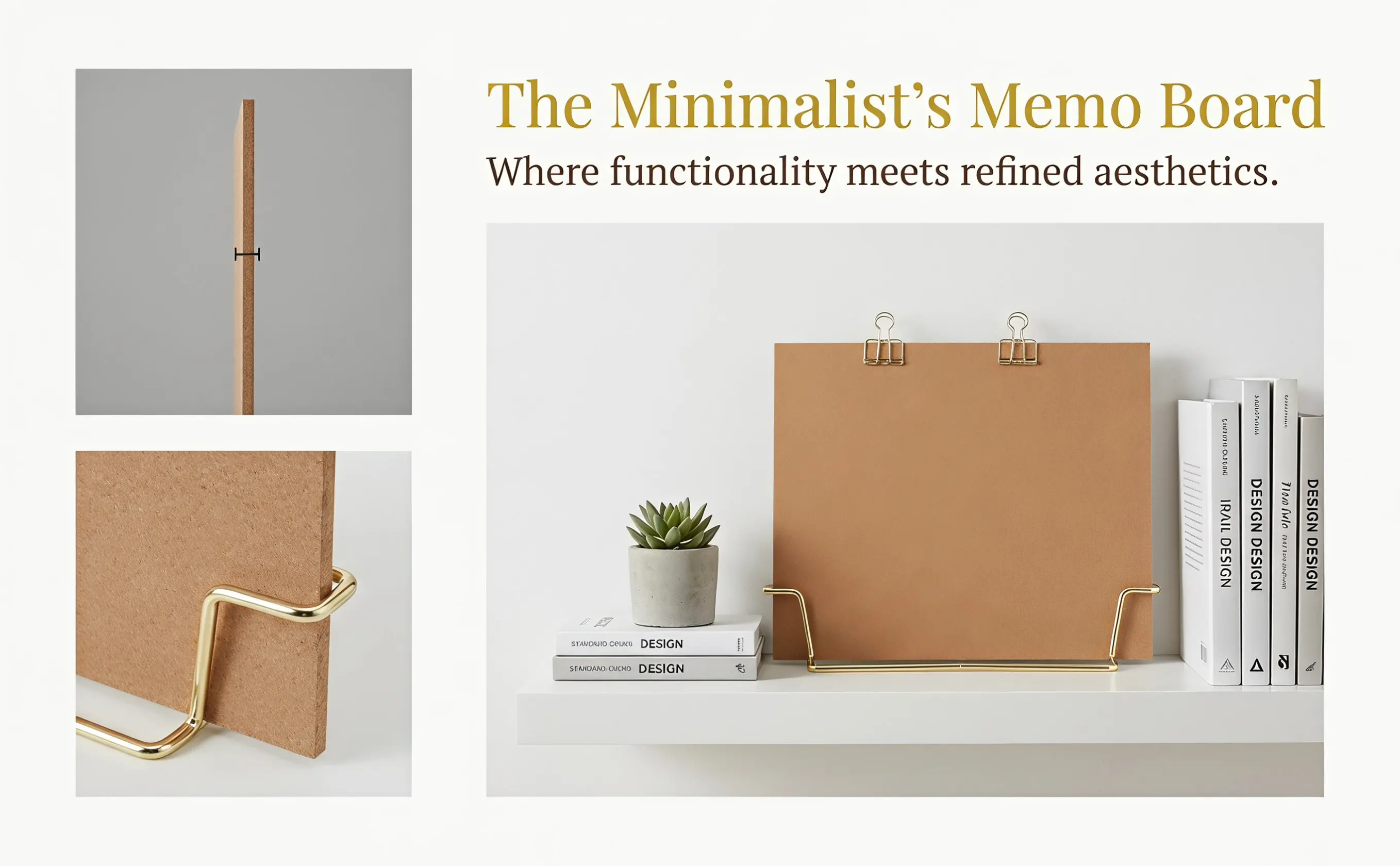 Cork Bulletin Board Wooden Frame Smooth Writing Surface Message Pin Memo Notice Board for Home Office Meeting Room