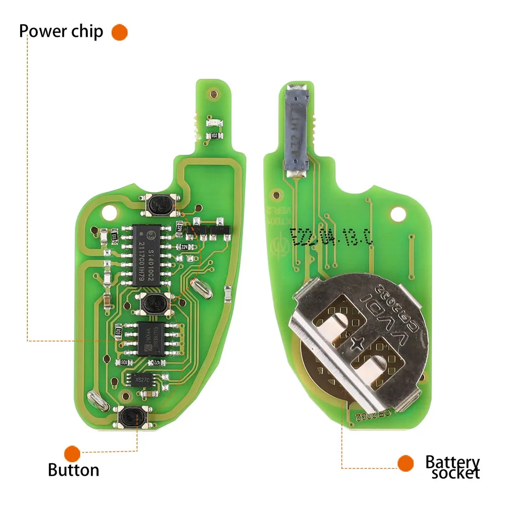 5pcs/lot Xhorse XEDS01EN DS Style Super Remote 3 Buttons XE Series with Built-in XT27 Super Chip Transponder English Version