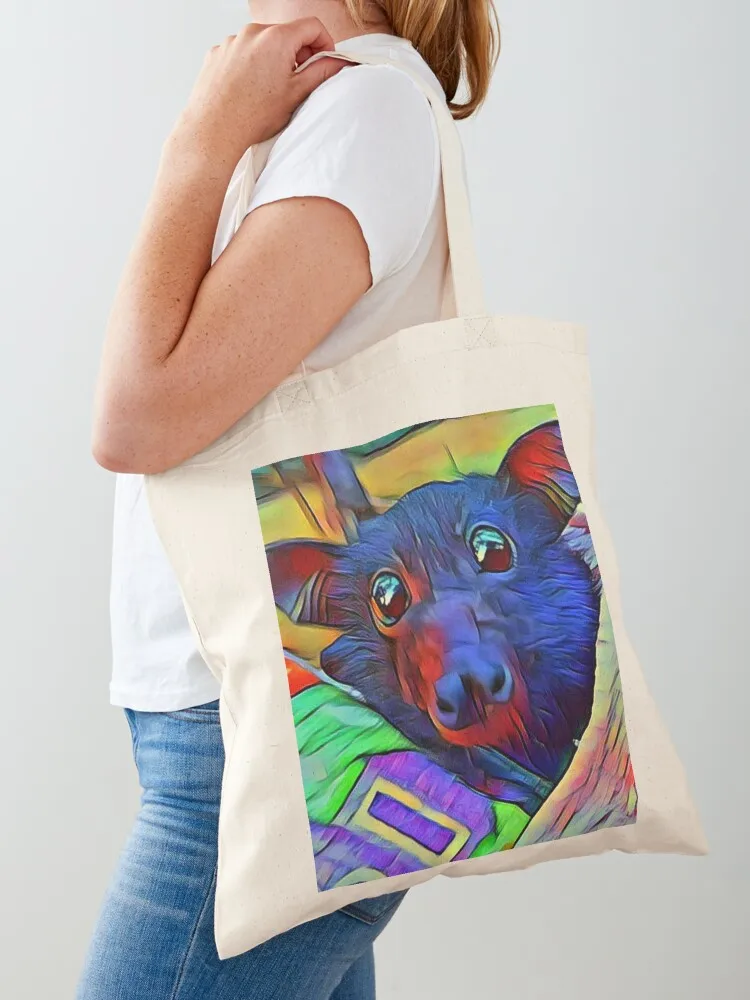 

James The Baby Bat Multi Color . Tote Bag canvas tote bag personalized tote bag Canvas Women's shopping