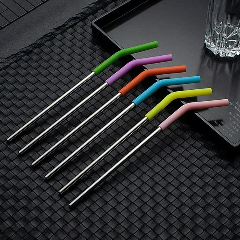 6pcs Straw Tip Cover Straw Silicone Tip Straw Cap Protective Cover Anti-scratch Tongue Anti-scalding Suction Tip 6mm 8mm 10mm