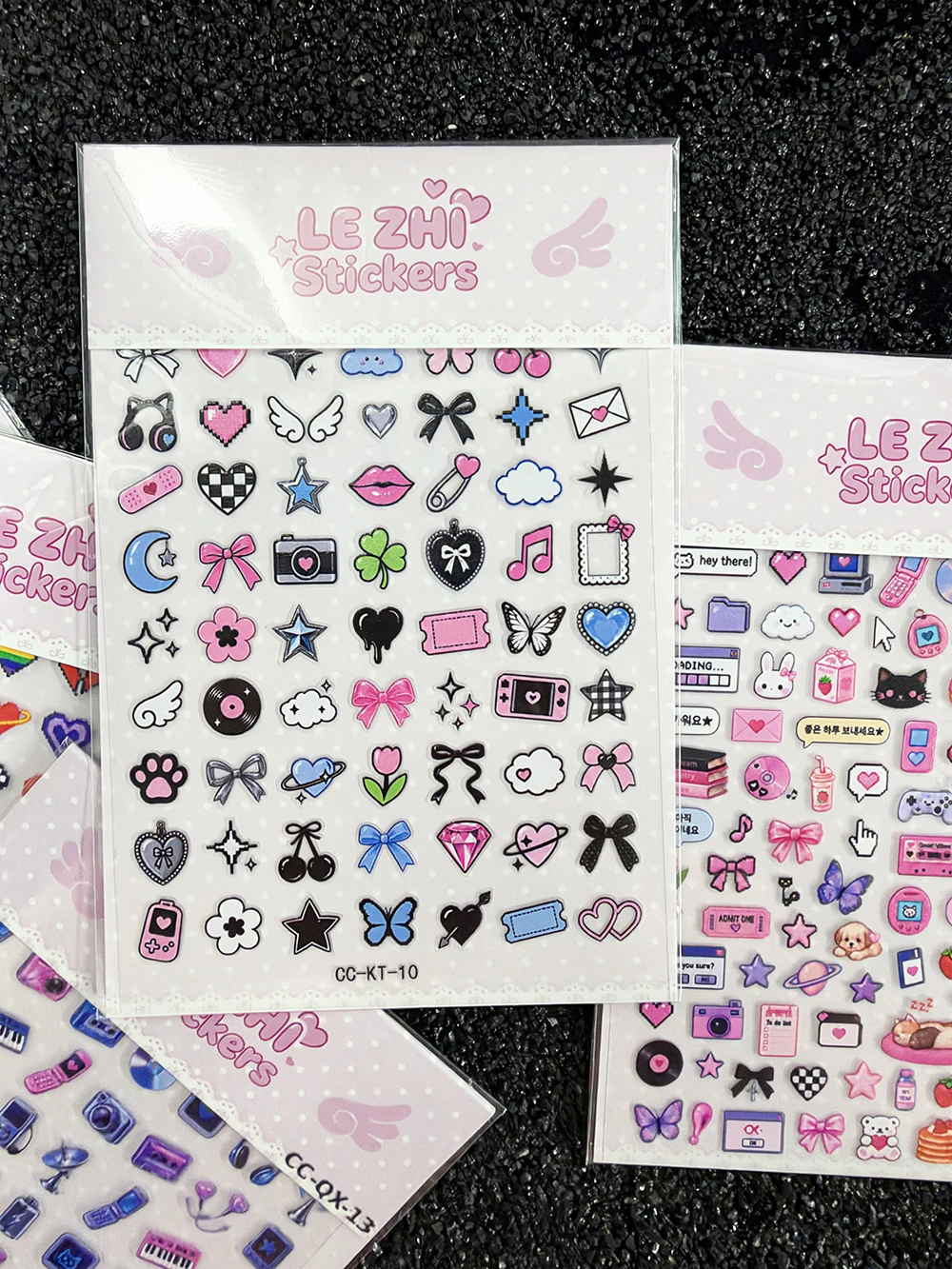Cursor Bandage Clover Nail Stickers, Ticket Dialogue Speech Bubble PVC Decals, Self-Adhesive DIY Journal Scrapbooking for Girls