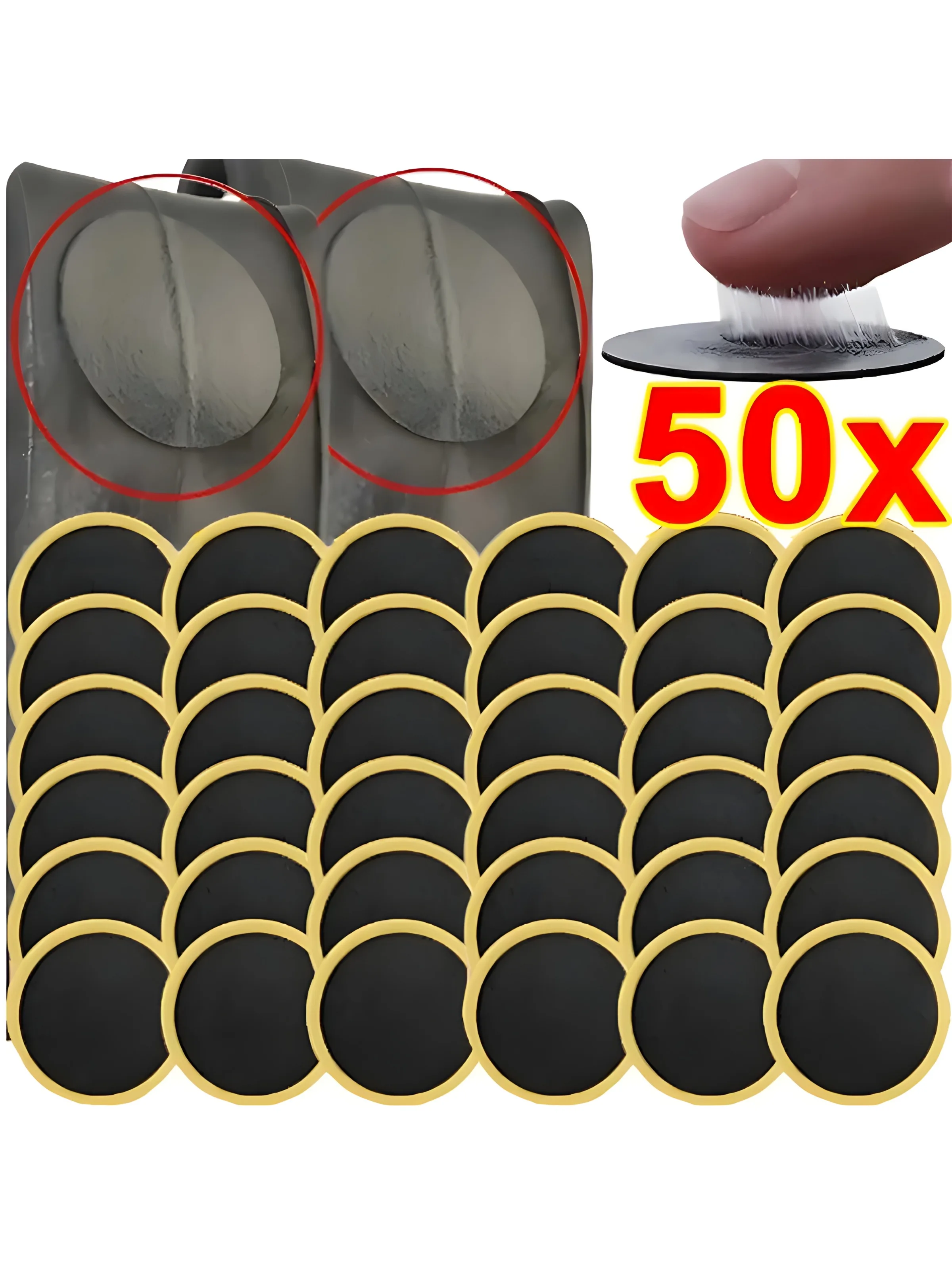 Patch auto-adhésif pour pneus de vélo, sans colle, tampon de réparation de chambre à air de vélo, outil de fixation de pneus sans colle, accessoires d'équipement de cyclisme