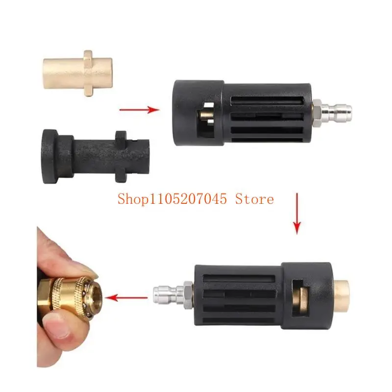 37cd Auto Wash Attachments Metal Nozzle with Reinforced Plastic Handle Car Washing Tool Power Washer Guns Fittings