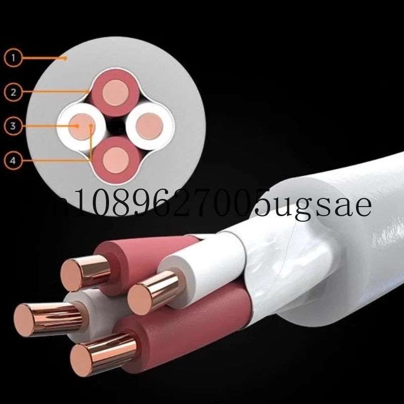 

6N New Single Crystal Copper Four Core DC Power Supply Line Audio Fever Vcap