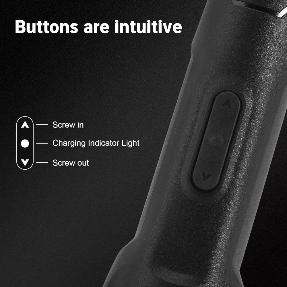 INJORA Electric Screwdriver Cordless with USB Cable, Power Screwdriver, RC Car Tools Set For 1/10 1/18 1/24 RC Crawler Car