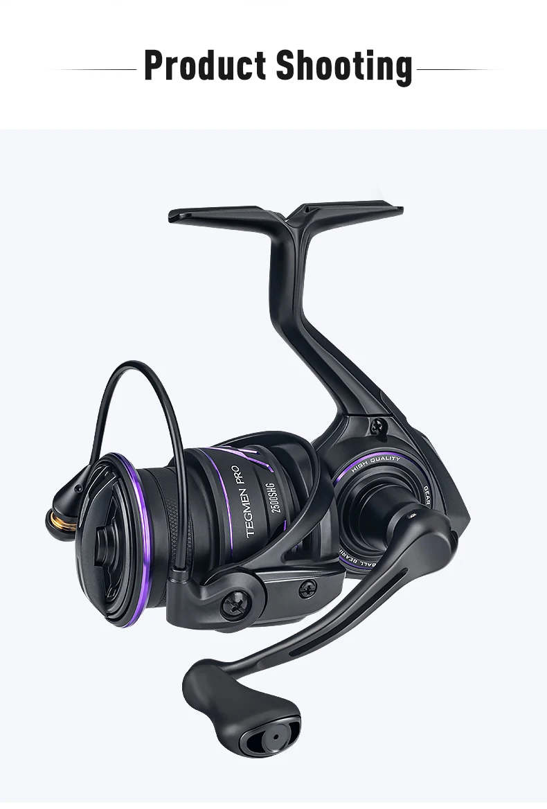 Kingdom Tegmen Pro 6,2:1 High Speed Übersetzungsverhältnis Spinning Angelrolle 9 kg Max Drag 8+1BB Ultraleichte 2500 2500 3000 Angelrolle – Detail 16