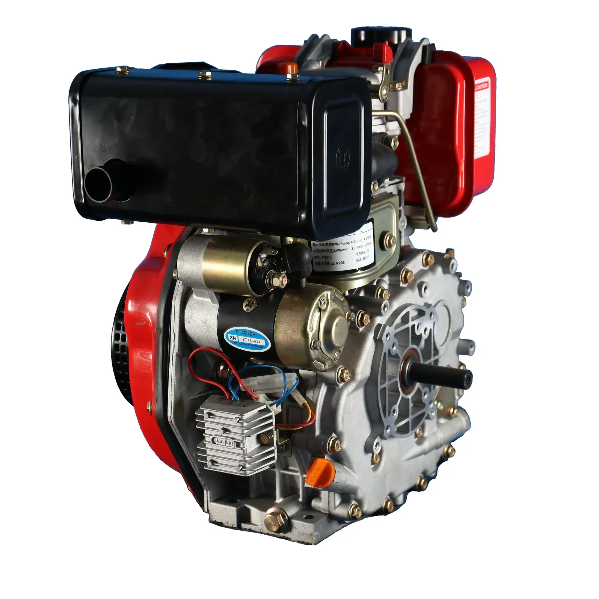 Air Cooled 4 stroke 3.7kw 4kw 178F high speed single cylinder diesel engine