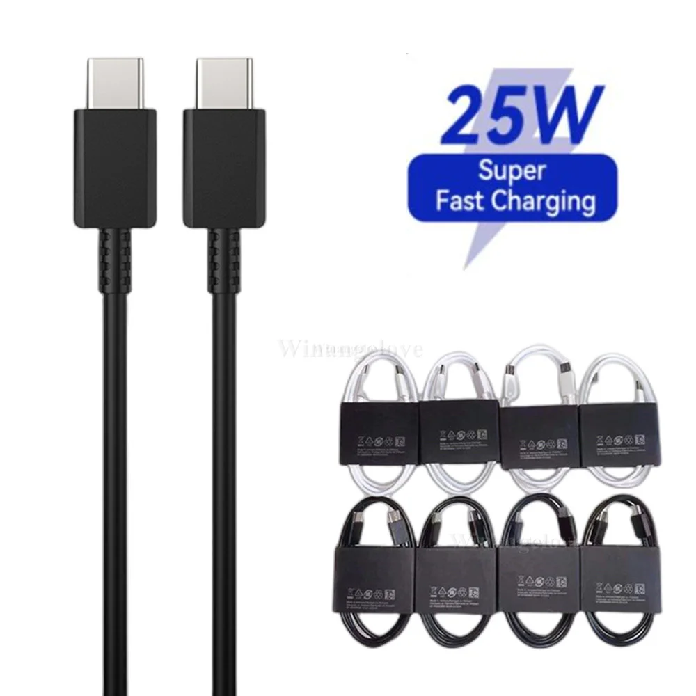 100pcs 1m type c type c super fast charging date sync cable 25W for samsung s22 s23 s24 s21