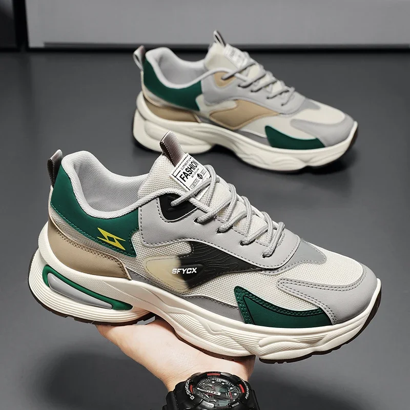 Mode weiche Männer Laufschuhe atmungsaktive Anti-Rutsch-Herren Walking Sneakers bequeme Polsterung Straße Joggen Casual Sportschuhe