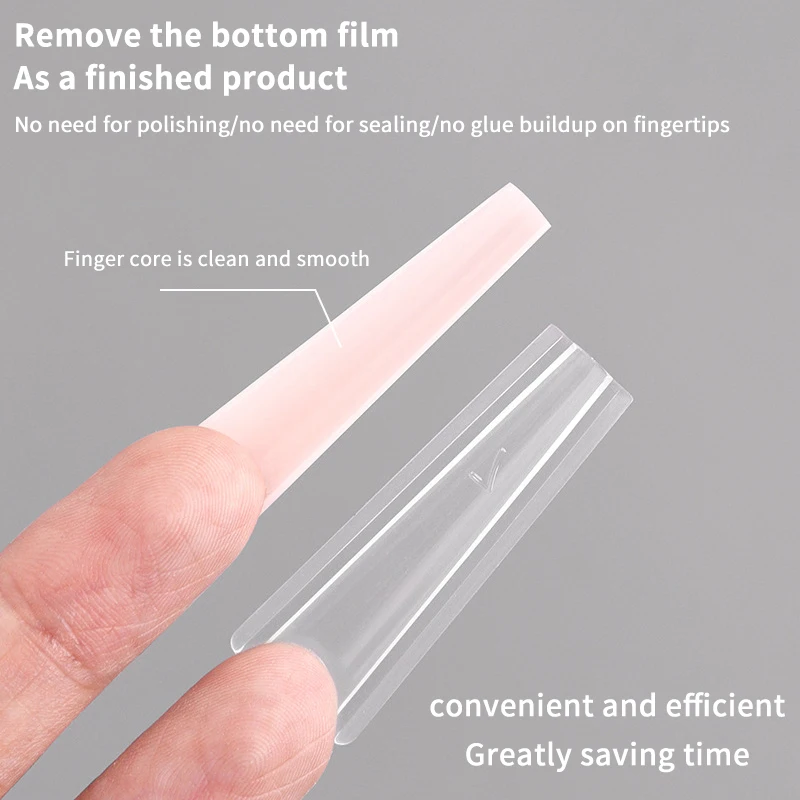 320 pièces/boîte Sandwich double formes d'ongles Extensions-doubles formes cercueil ongles moules haut moule bas moule prolonger manucure Art outils