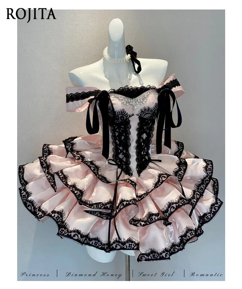 

Poetry Romantic Thousand Gold Girtl High-end Slimming Lace Dress Small Gown with A Sense of Ceremony Dresses