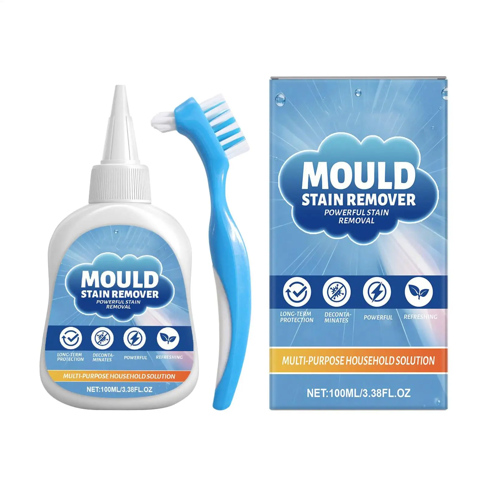 

Гель для удаления пятен, глубокая очистка, 100 мл, сверхмощный домашний очиститель для стирки, пятновыводитель для ванной комнаты, душа, кухни, туалета, стирки