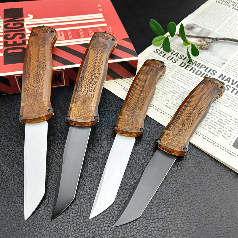 BM5370 PEI Handle in Two Styles, Tactical Hunting, Hiking, Survival EDC Gift Collection Folding Knife