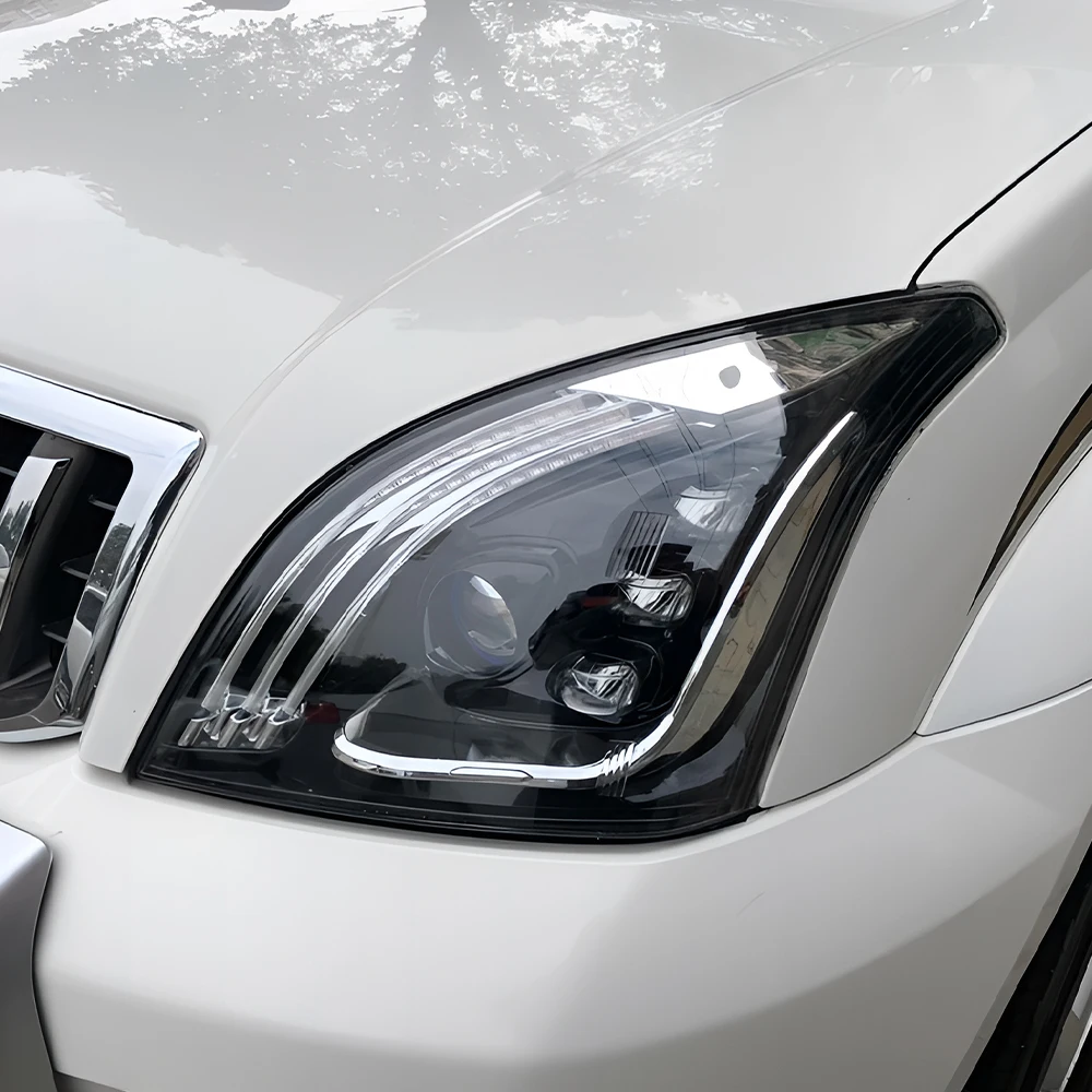 For Maybach Design LED Auto Headlights Assembly for Toyota Prado 2004-2009 Dynamic Signal Lamp 6500K 100W Power Car Light Upgrad 5