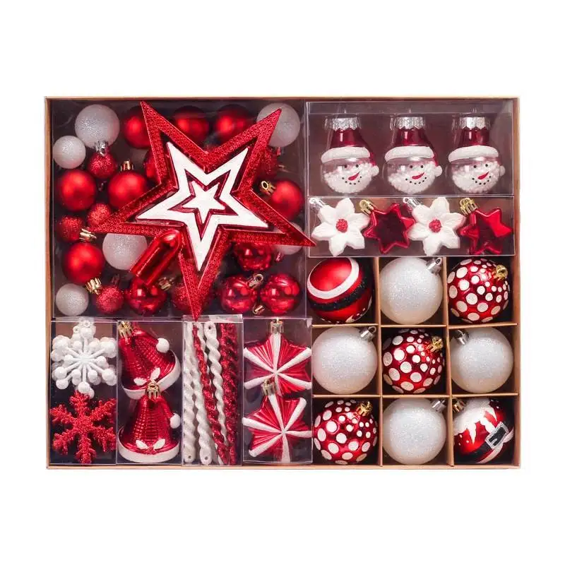 new-cisas-decorations-80pcs-cisas-tree-top-star-gift-box-set-cisas-tree-hanging-ornaments-cross-border